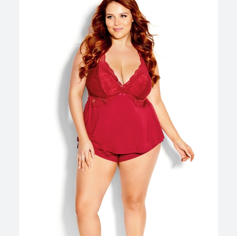 Phoebe PJ Set - Cherry
